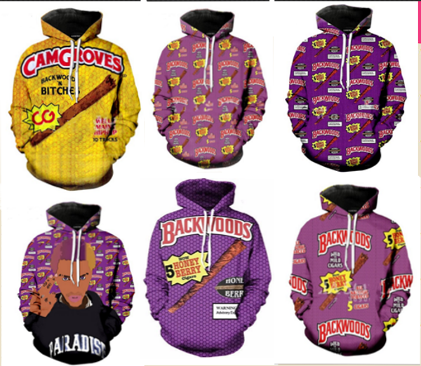 

wholesale- new hoodie sweatshirt 3d print backwoods hoodies hipster casual with pockets brand clothes psgy03