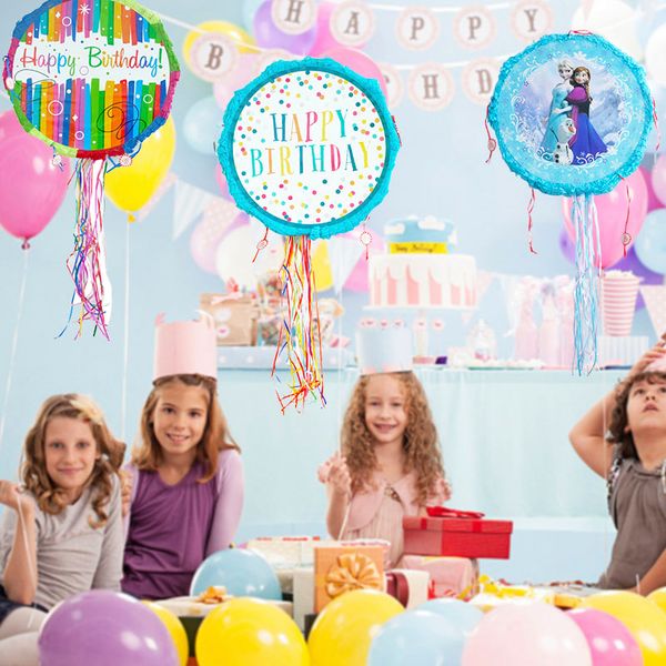 

happy birthday theme paper folded pinata kids favors game gifts toys