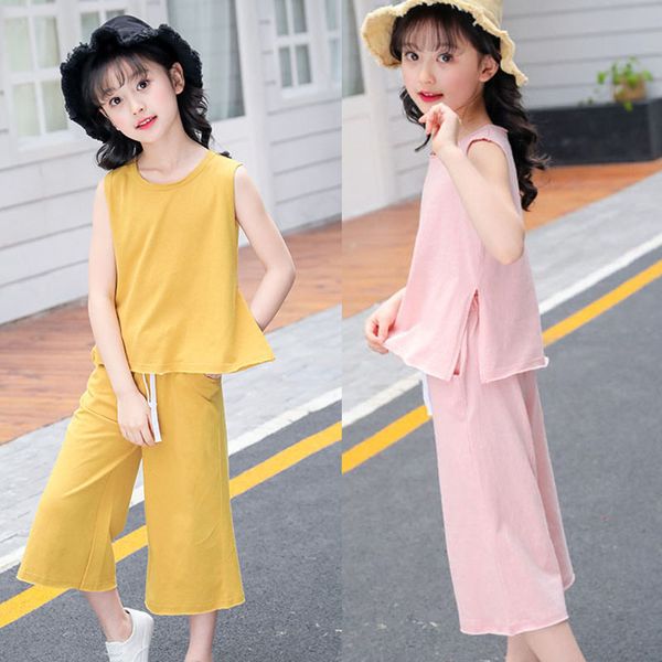 

sports blue pink girls clothing sets kids t shirts pants big girls clothes sets 2018 summer 4 5 6 7 8 9 10 11 12 13 12 13 14, White