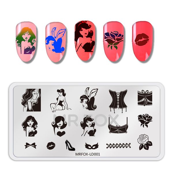 

6.5*12.5cm stamping for nails beautiful young girl flower image nail stamper nail template stamping plates, White