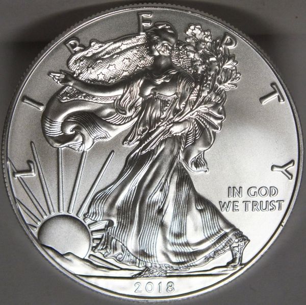 

dhl 50pcs/lot,1 oz 2018 american eagle silver coin,no magnetic,mirror effect