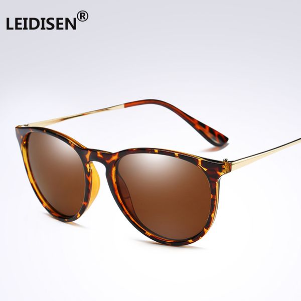 

leidisen brand designer polarized sunglasses mens womens retro vintage cat eye sunglasses male female fashion mirrored eyewear, White;black