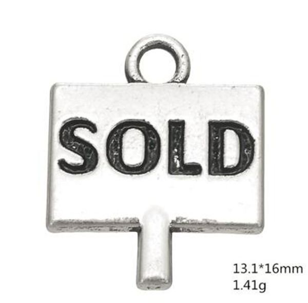 

2021 diy sold sign engraved charms antique silver plated other customized jewelry, Bronze;silver