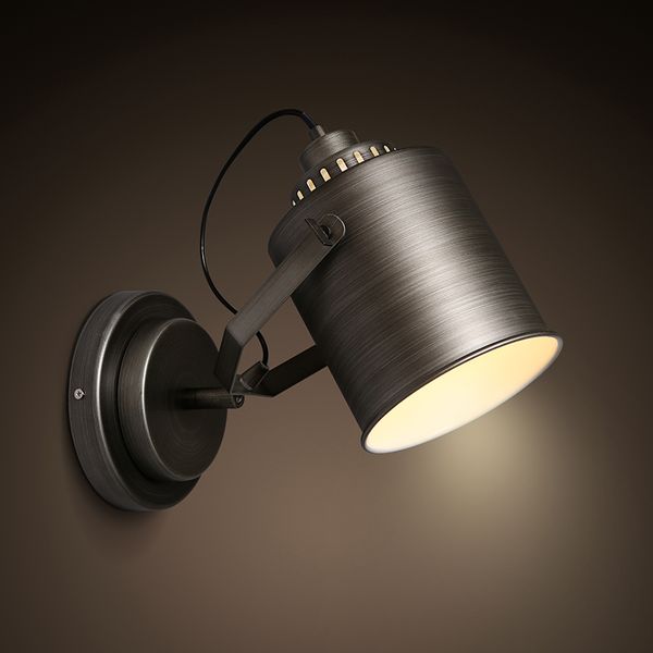 

loft industrial retro wall light creative stairscase corridor aisle wall sconce indoor lighting bedroom bedside iron shade wall lamps