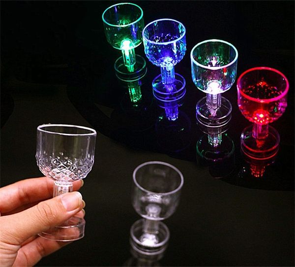 2019 Wine Glasses Plastic Colorful Transparent Goblet Led Light