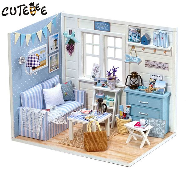 Wholesale Doll House Furniture Diy Miniature Dust Cover 3d Wooden
