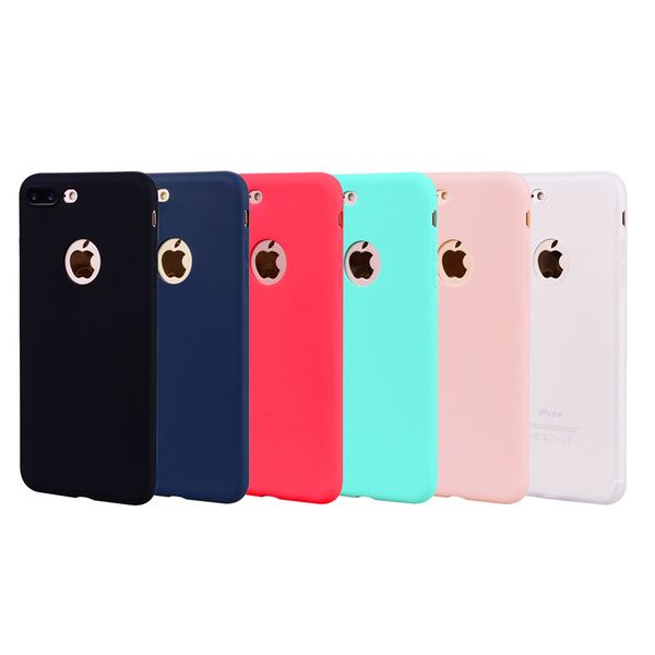

for iphone 7 plus case back cover soft tpu candy color series ultrathin designer mobie phone case capinha for iphone 8 plus