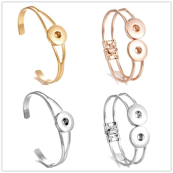 

noosa 5styles золото серебро оснастки кнопки браслет для женщин fit diy 18 мм оснастки ювелирные изделия металла оснастки кнопки браслет юве, Golden;silver