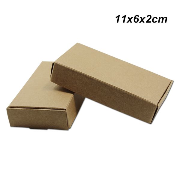 

11x6x2cm 30 pcs brown kraft paper party gifts wrapping box for candy baking handmade soap storage boxes kraft paper box for jewelry ornament