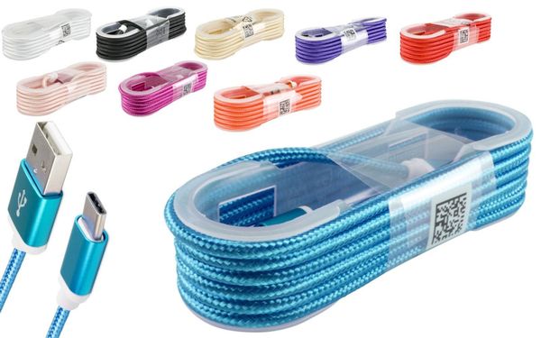 

For am ung zte lg braided micro u b type c data ync charger charging android cable cord high quality