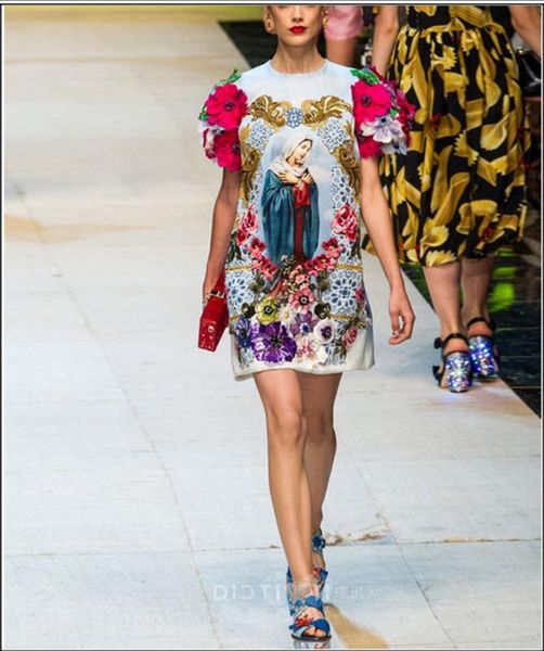 

xxxl 2018 summer a line short beads sleeve dress prom fashion lapel neck sashes flora print brand same style dress sms, Black