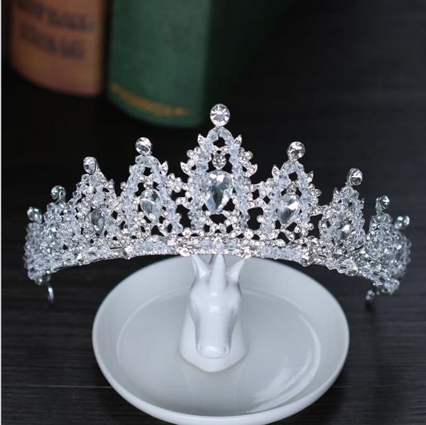 

crystal crown wedding dress accessories birthday crown ornament bridal ornaments, Slivery;golden