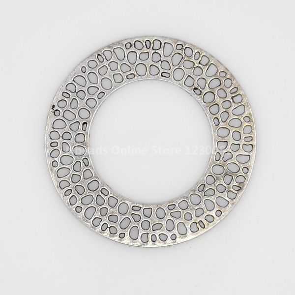 

jewelry findings antique silver tibetan style alloy flat round large pendants,about 50mm in diameter,1.5mm thick, Black