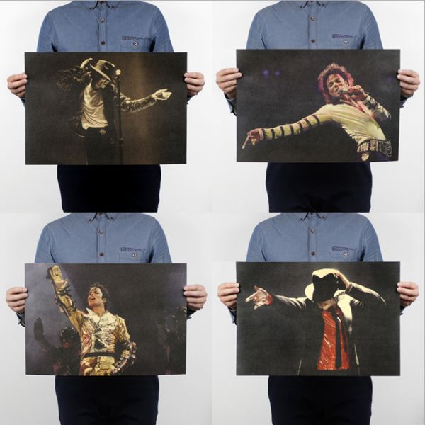 

zs sticker michael jackson star poster wall murals posters wall paper 51x35.5cm