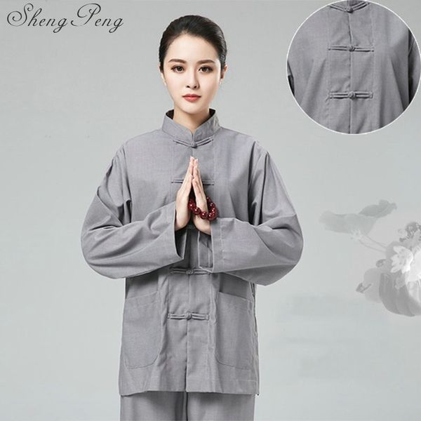 

buddhist monk costume buddhist clothing shaolin uniform monk costume shaolin clothing zen q257, Red