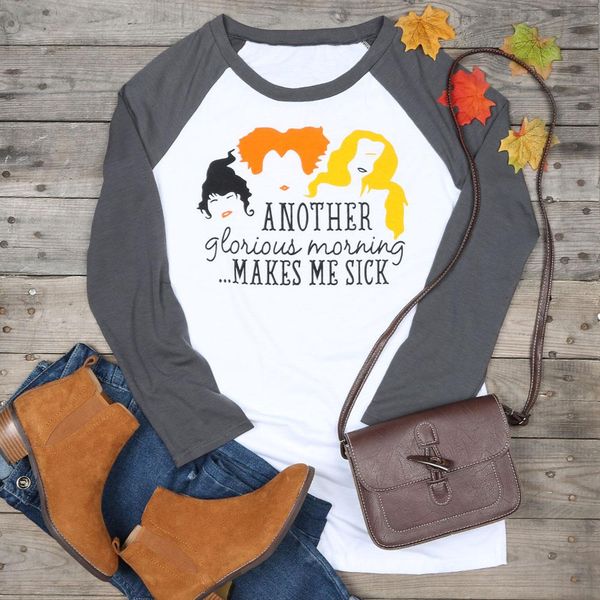 

2017 fashion autumn women funny letter printed long raglan sleeve t-shirts for girls o-neck casual tee female ladies, White
