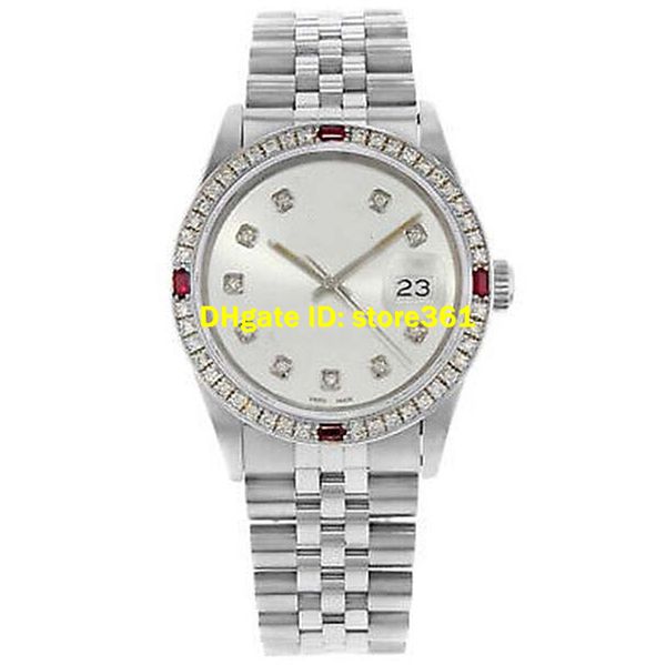 Weihnachtsgeschenk Luxus-Herrenuhren Armbanduhr 16014 Custom Diamond Lünette Zifferblatt Stahl automatische Herrenuhr