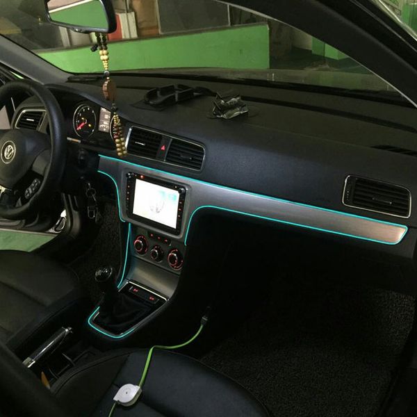 

Haoyuehao El Band edge car LED холодный свет внутри атмосферы лампа клип типа легкая атмосфера