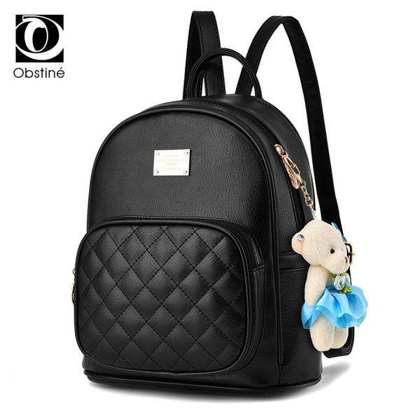 

women backpack black pu leather fashion women's backpacks school girls bags female back pack female shoulder bag