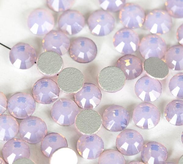 

pink opal glass 3d nail art decorations ss3 ss4 ss5 ss6 ss8 ss10 ss12 ss16 ss20 ss30 ss34 crystal nails non ix rhinestones, Silver;gold