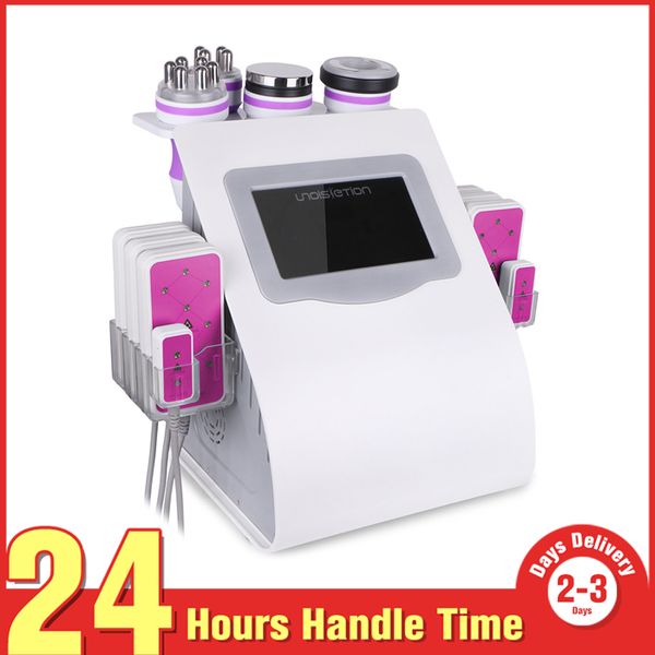 

6 in 1 ultrasonic cavitation vacuum radio frequency lipo laser slimming beauty machine for spa use