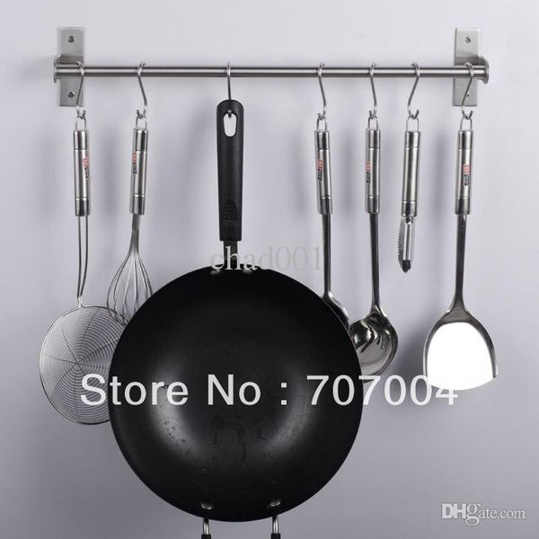 

wholesale-multi-function 304 stainless steel kitchen & bathroom accessories hanger towel bar tableware cloth hooks storage shelf