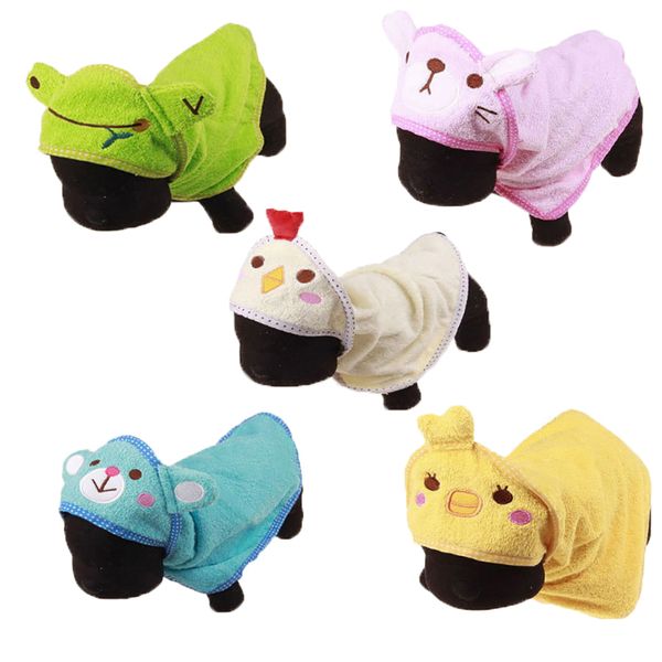 

hoomall cute cartoon puppy super absorbent bathrobes pet clean supply cute pet dog towel soft drying bath towel for dog cat