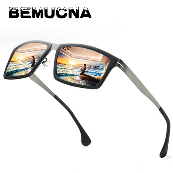 

bemucna 2018 the new sunglasses men men's polarizing sunglasses color glasses support drop shipping/ provide pictures, White;black