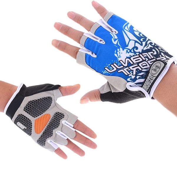 

men multifunctional summer breathable half finger glove sports equipment outdoor hiking fishing sun protection fingerless glove, Black