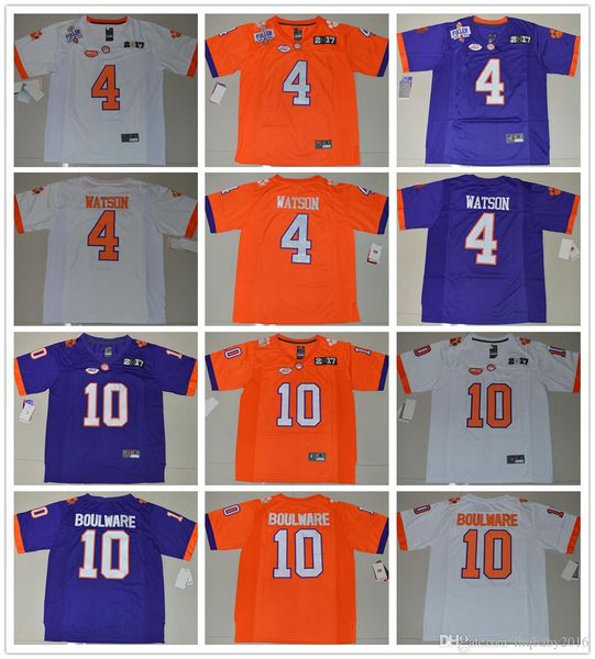 

2017 national championship playoff jerseys mens clemson tigers 3 artavis scott 4 deshaun watson 9 wayne gallman ii 7 mike williams jersey, Black;blue