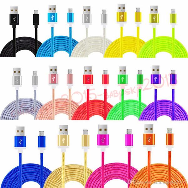 

1.5m 5ft fabric nylon micro v8 5pin usb data charging cable for samsung s4 s6 s7 for htc lg for phone plus