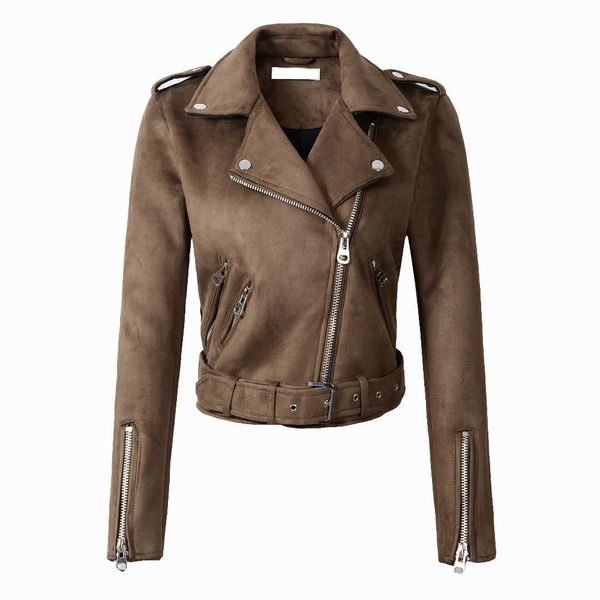 

new autumn winter high fashion street women's pu leather jacket casual warm zipper fur outwear jaqueta feminina chaqueta mujer, Black