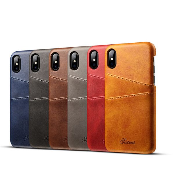 

slim pu leather for iphone 7 plus case luxury phone case card holder wallet mobile phone coque for iphone x case