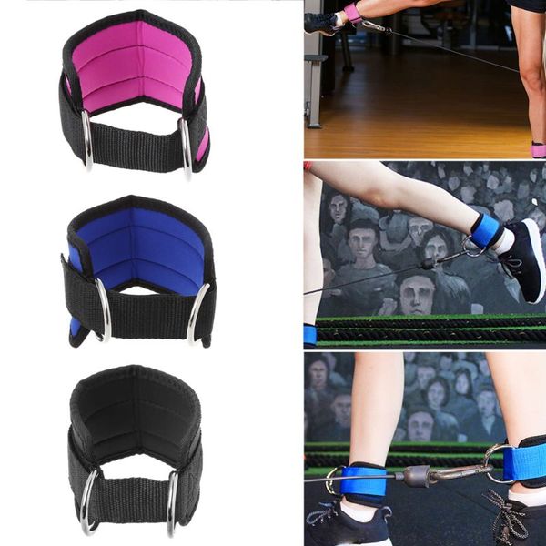 

ootdty d-ring ankle strap gym cable machines attachment thigh leg pulley weight lifting, Blue;black