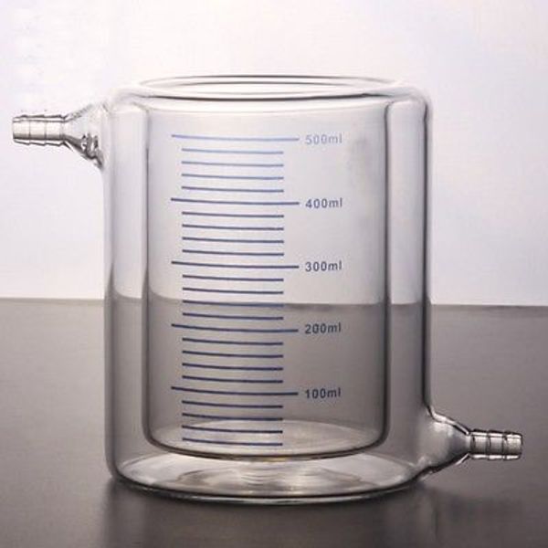 

500ml laboratory jacketed borosilicate glass beaker double layer beaker for pcatalytic experiment