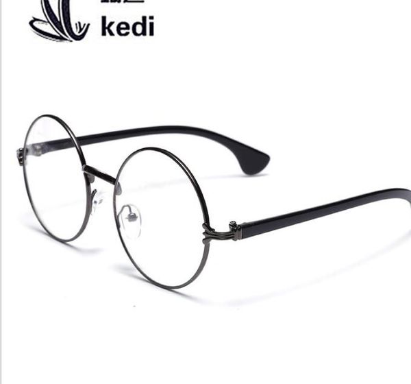 

vintage harajuku round glasses frame circular frame flat mirror circular mirror, Silver