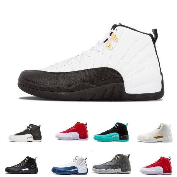

2018 mens and womens basketball shoes sneakers 12s flu game royal taxi french blue for men sports shoes high cut, White;red