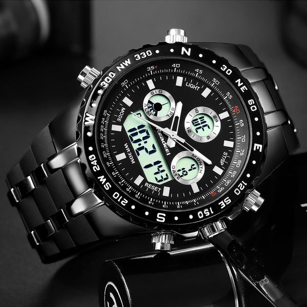 

readeel brand led mens quartz digital watch men sports watches fashion casual wristwatches relojes hombre 2018, Slivery;brown
