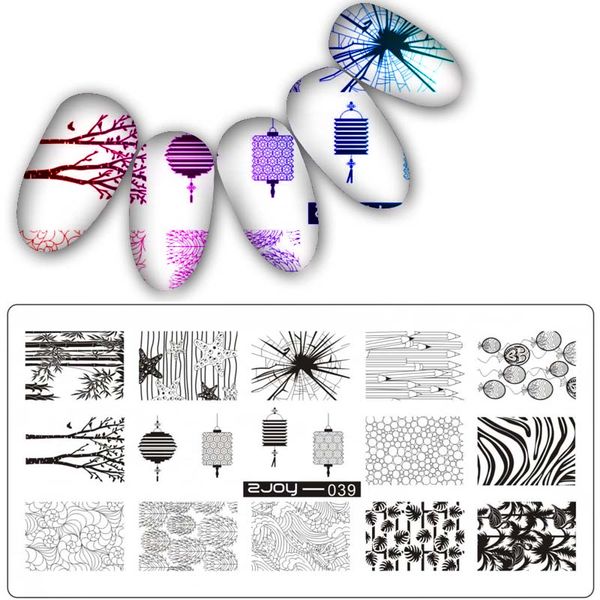 

presell 10pcs/set nail stamping plates nail stencil stamp template 3d diy image for gel polish design stamping plate, White