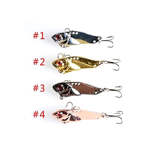 

lenpaby 8pcs 5cm 8#hooks metal vibe fishing lues bass carp trout catfish blade fishing baits vib020