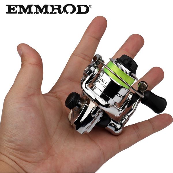 EMMROD HOT Mini100 Карманная спиннинговая рыболовная катушка Сплав Рыболовные снасти Маленькая спиннинговая катушка 4.3: 1 Металлическое колесо pesca Маленькая катушка Y18100706