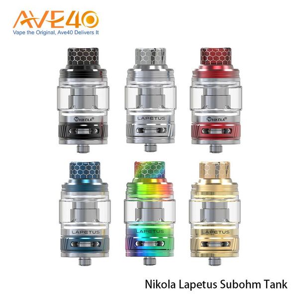 

Authentic Nikola Lapetus Subohm Tank with 4.5ml Normal Glass Tube 6ml Bulb Glass Tube Airflow Control System