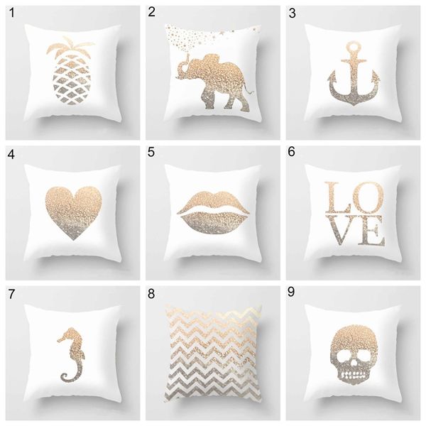 25 Styles Simple English Pillowcase Print Pineapple Pillow Case