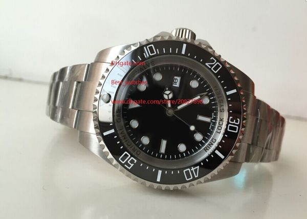 

factory supplier stainless steel 44mm 116660 black ceramic bezel automatic mens men's watch watches, Slivery;brown