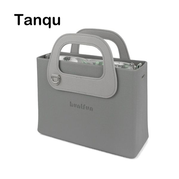 

tanqu huntfun rubber silicon eva square bag with oblong d buckle handle waterproof inner pocket women o bag style handbag obag
