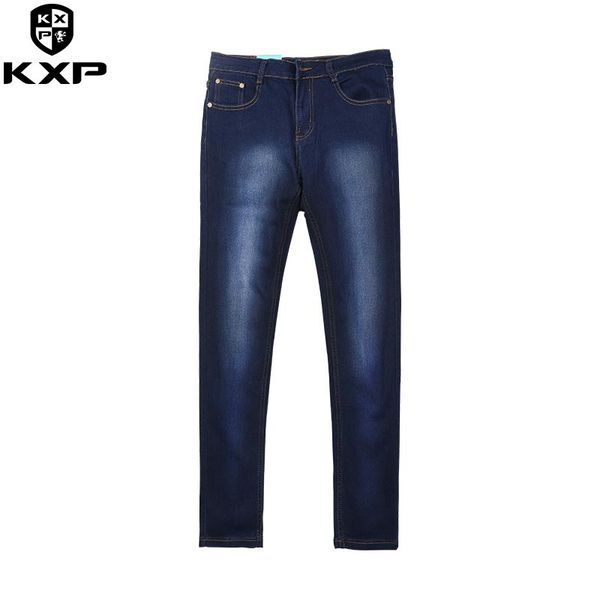 

kxp blue casual denim men zipper pants 5817