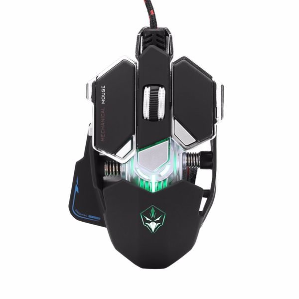 Luom G10 Gaming Mice Mice мыши 9 кнопок 4 цвета с легким USB Wired Gamer Mouse Professional Optical Optical Mice 4000 Регулируемые DPI