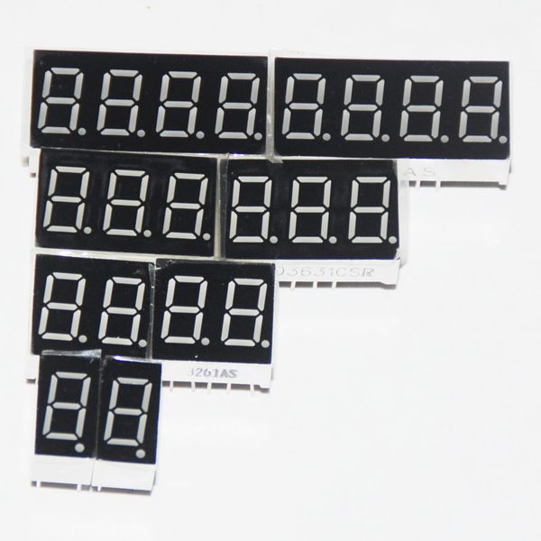 

8pcs 7 segment led display 0.36 inch 1 / 2 / 3/ 4 bit 2pcs each common cathode anode digital tube 7 segment led display