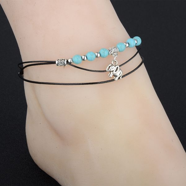 

simple bead anklets ankle bracelets foot chain for women and girls anklet bracelet chain beach foot chain anklet sandal jewelry, Red;blue