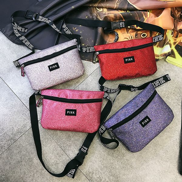 

In tock 10 color pink letter printed fanny pack beach travel co metic houlder bag pink wai t bag pink che t bag wai tpack